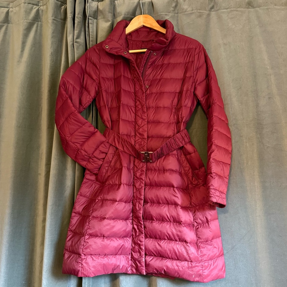Lands' End Maroon Down Puffer Coat Women’s Extra Small (XS)